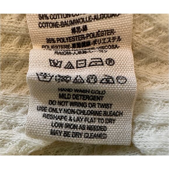 Free People Cream & Black Aztec Design Sweater BOHO Medium - Picture 4 of 4